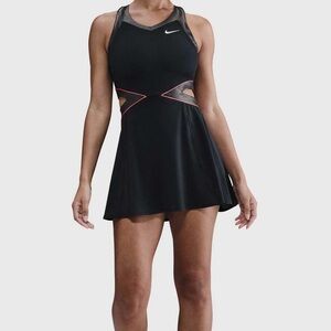 Nike dri-fit US Open court Slam Tennis Dress black pink XL Medium Brand New NWT